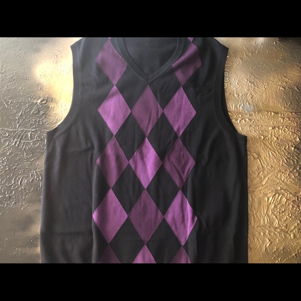 👀ON TREND Liz Claiborne Large Argyle Sweater Vest